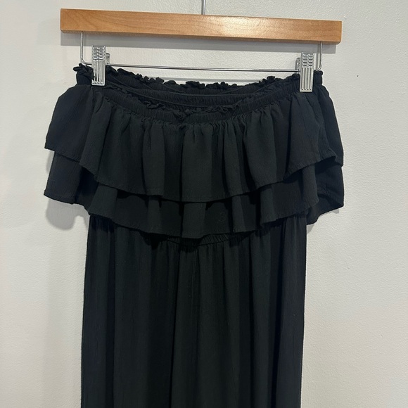 American Eagle Stylish Black Strapless Jumpsuit - Picture 6 of 15